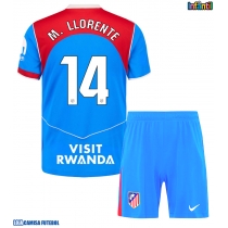 Camisa de Futebol Atletico Madrid Marcos Llorente #14 Equipamento Alternativo Infantil 2025-26 Manga Curta (+ Calças curtas)